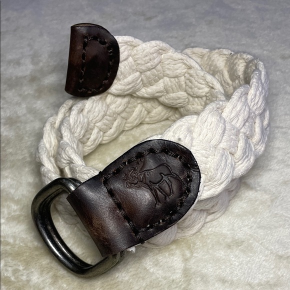 Accessories - Braided Cream and Brown Belt